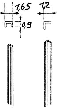 Bauteile H0: Kunststoff-U-Profil 100 mm × 1,65 mm × 0,9 mm